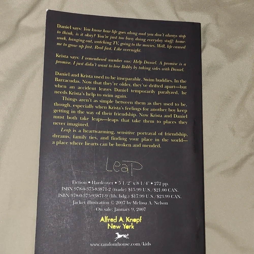 Leap By: Jane Breskin Zalben Paperback Book Young Adult 10 Years Up 261 Pages